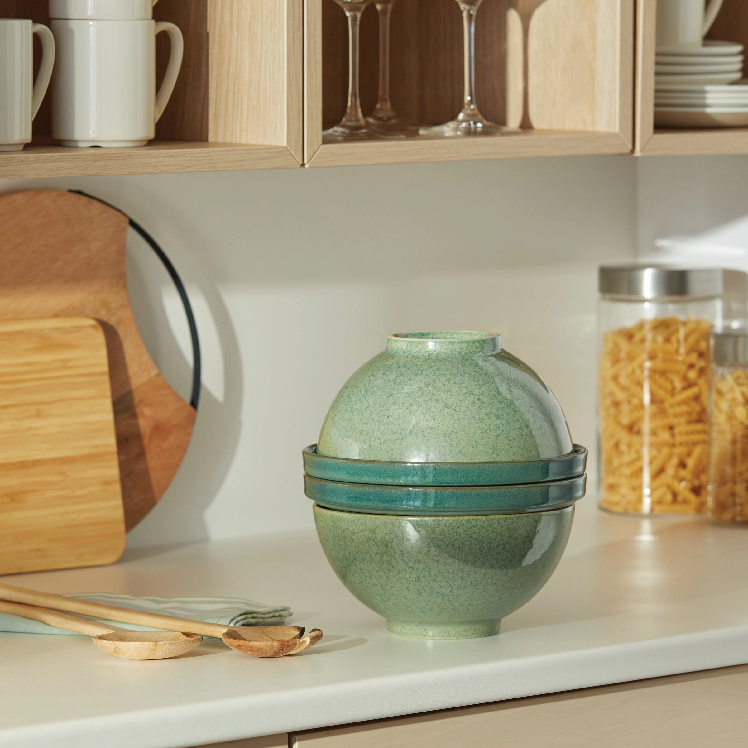 Luna Green 8-Piece Dinnerware Set