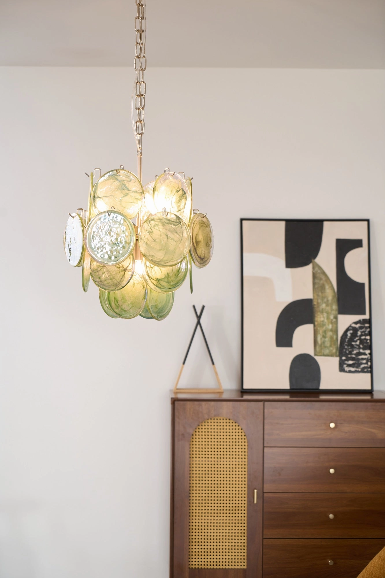 Lunaria Disc Murano Chandelier