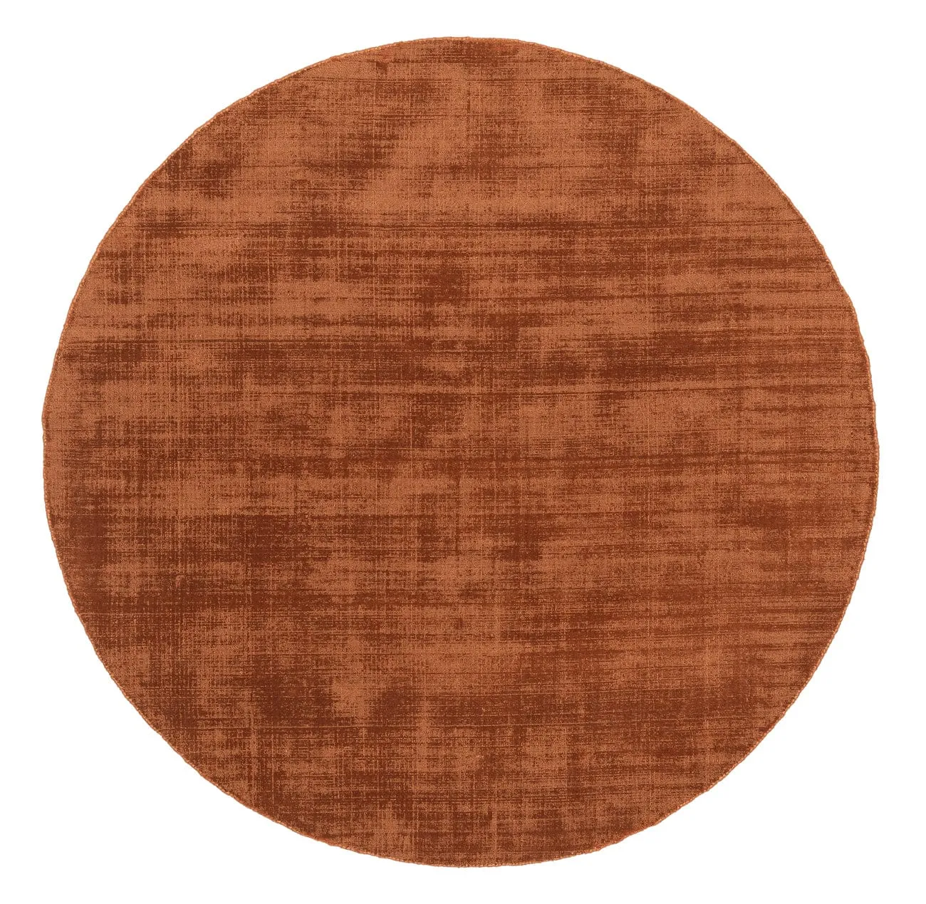 Lupe Terracotta Handwoven PET Round Rugmodern color block patchwork rug