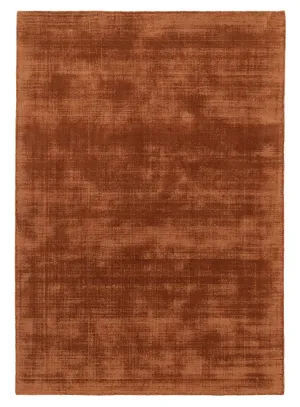 Lupe Terracotta Handwoven PET Rugmodern color block patchwork rug