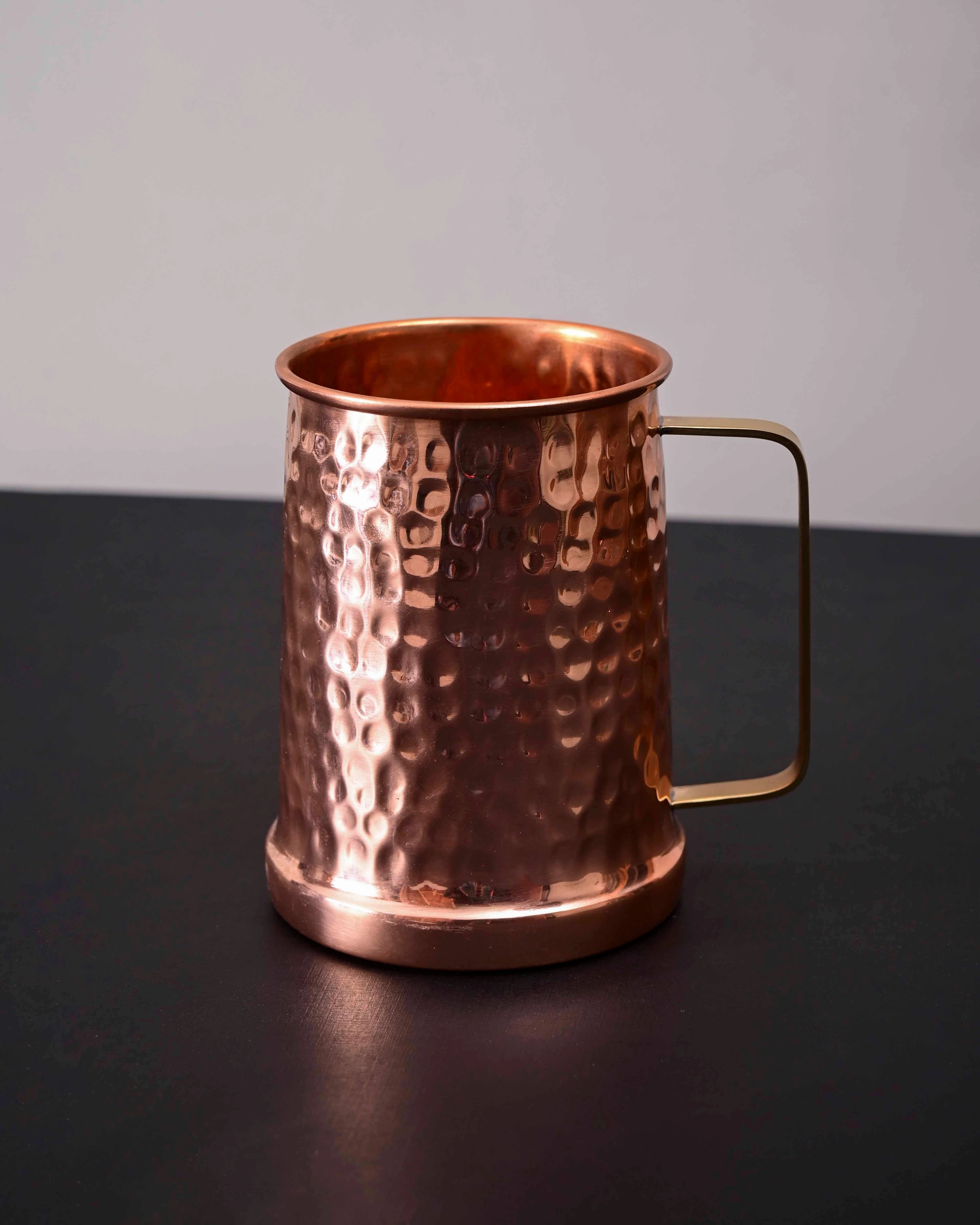 Lustrous Copper Hammered Beer Mug - 5"