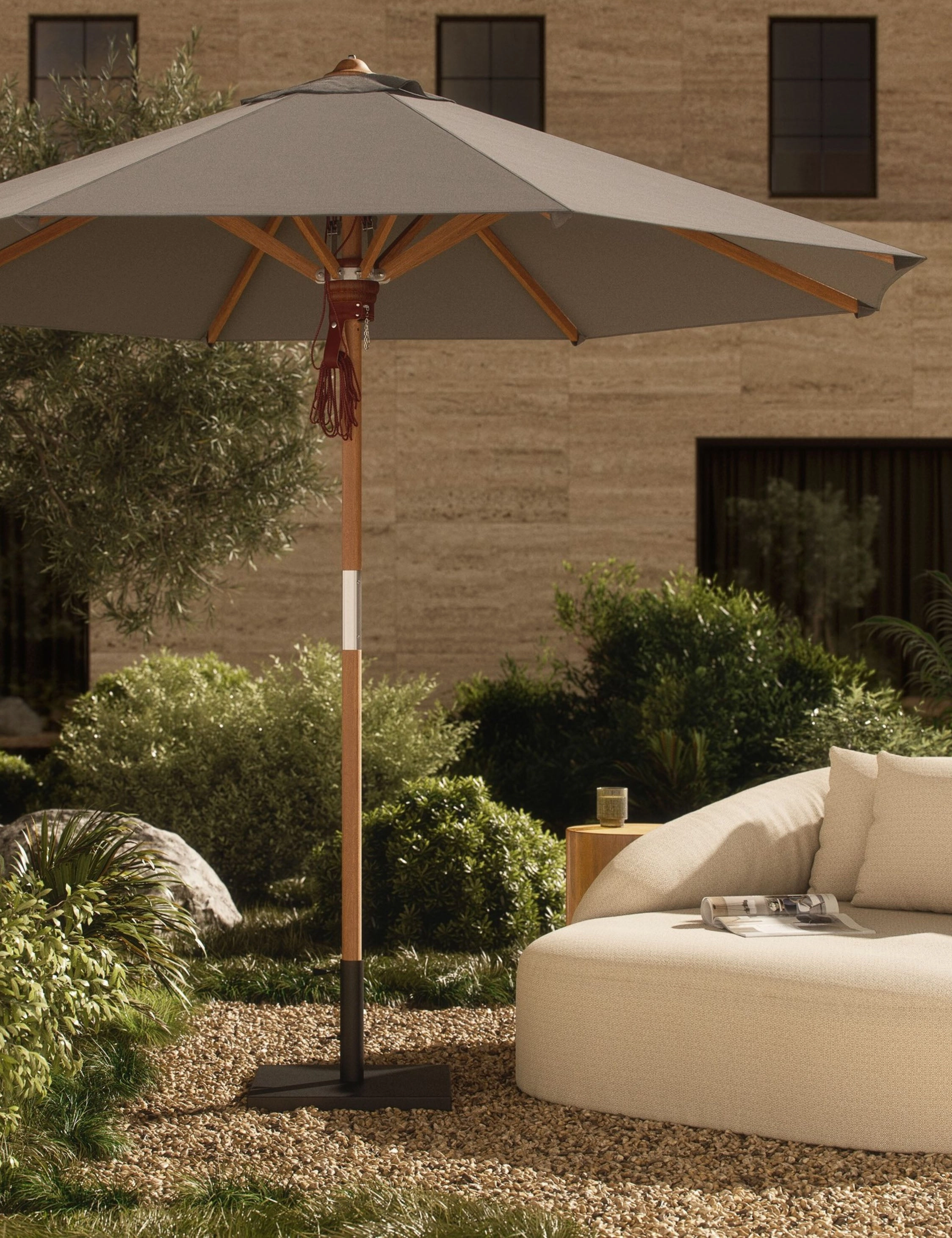 Luzita 9'10" Round Outdoor Umbrella