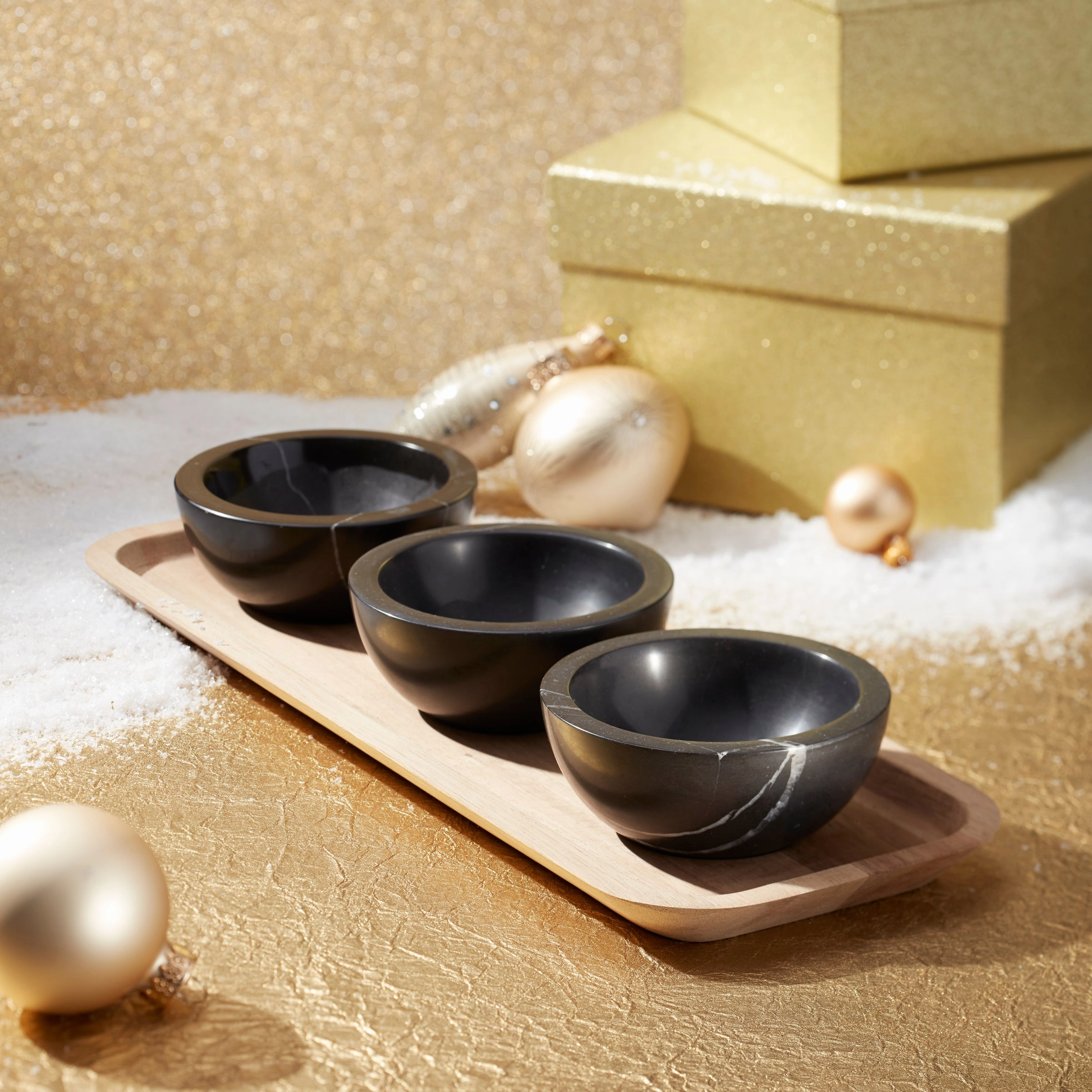 LX Collective Tray With 3 Dip Bowls