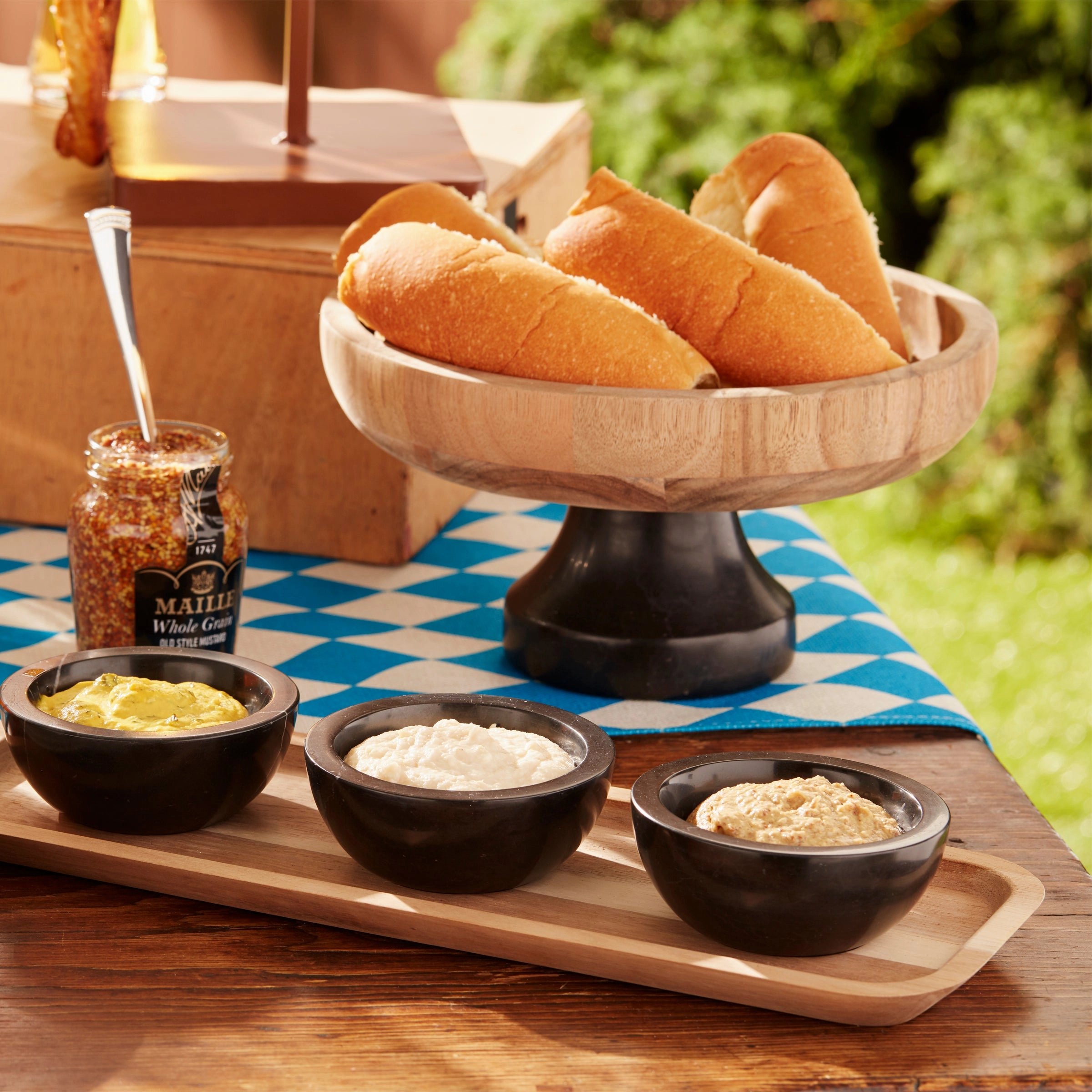 LX Collective Tray With 3 Dip Bowls