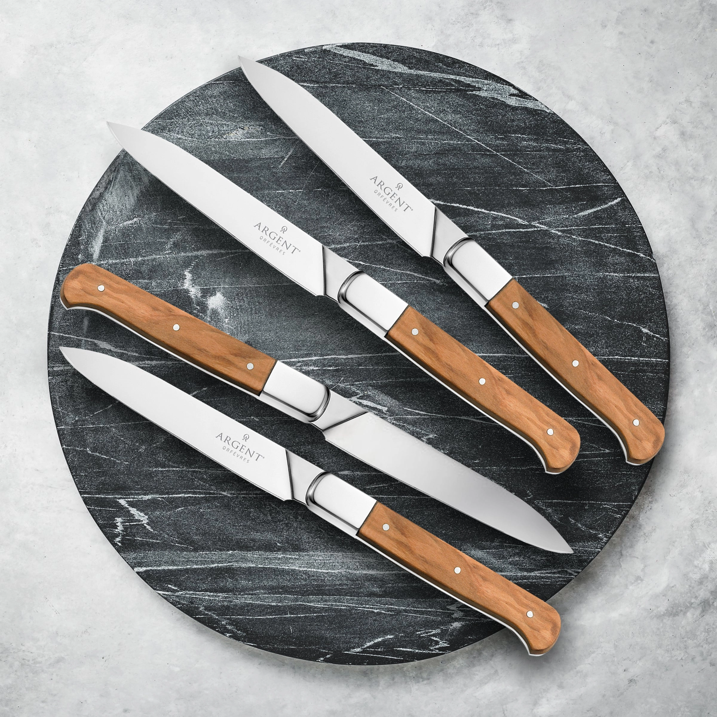 Lynden Olive Wood Steak Knives Set of 4