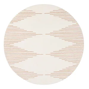 Lyra Ivory and Brown Diamond Stripe Washable Round Rugmodern color block patchwork rug