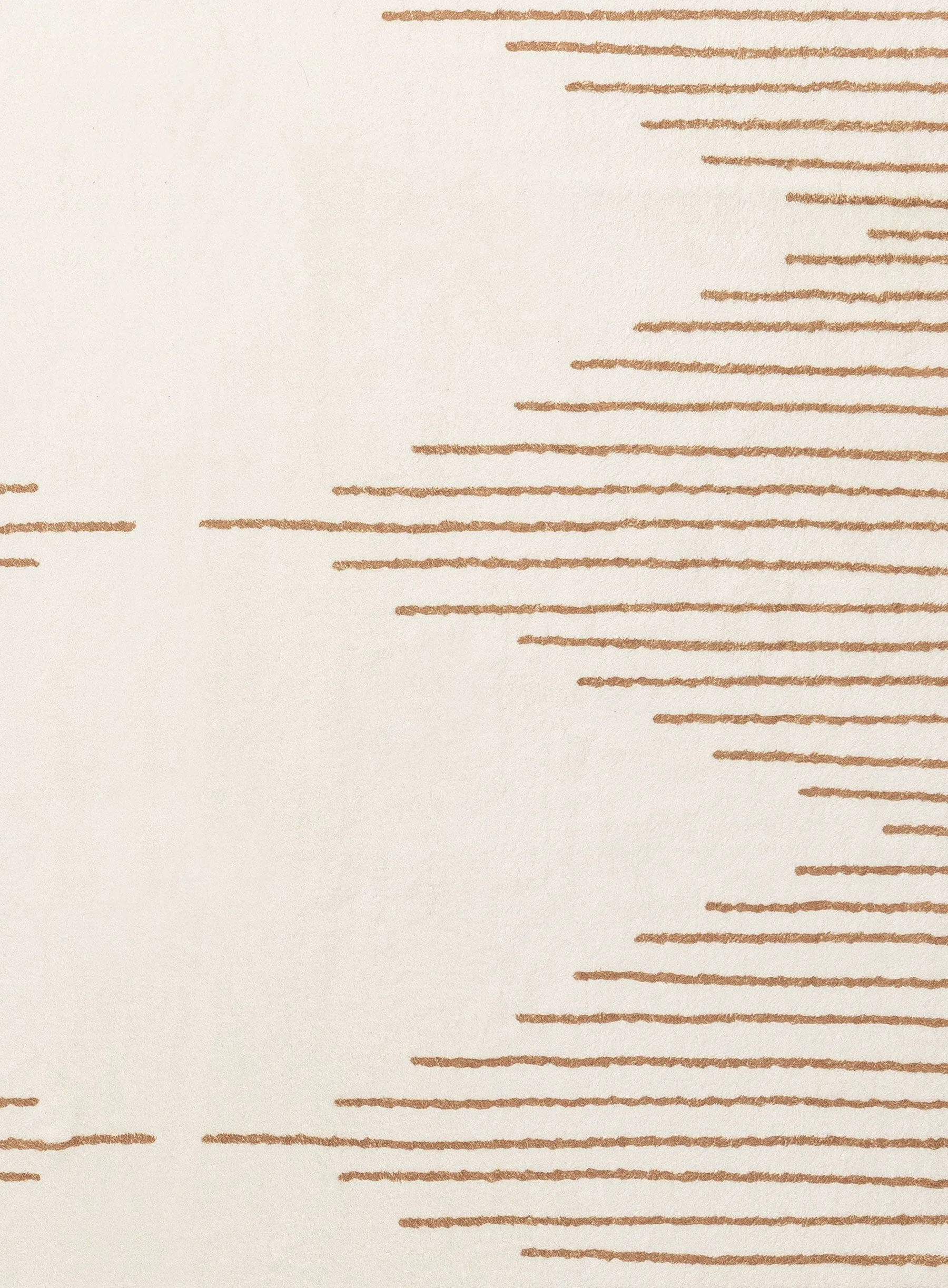 Lyra Ivory and Brown Diamond Stripe Washable Rug