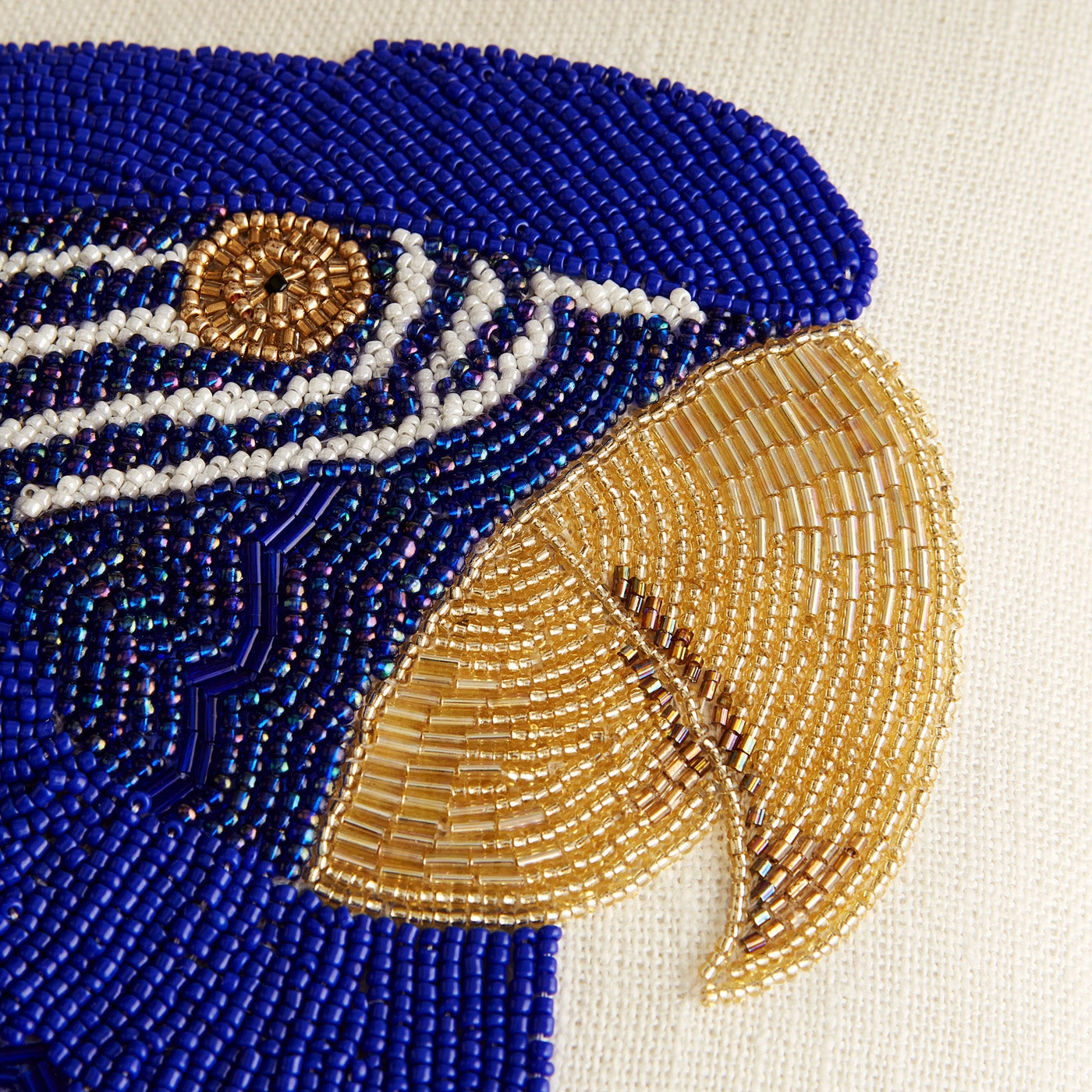 Macaw Beaded Pillow
