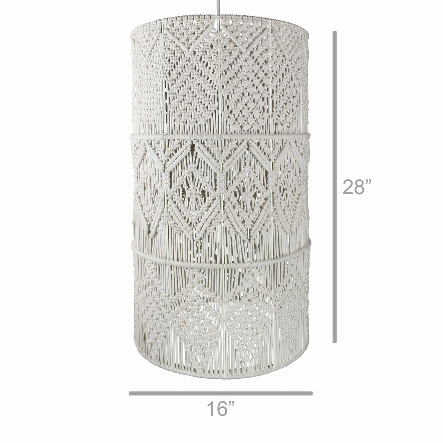 Macrame 3 Tier Pendant Light