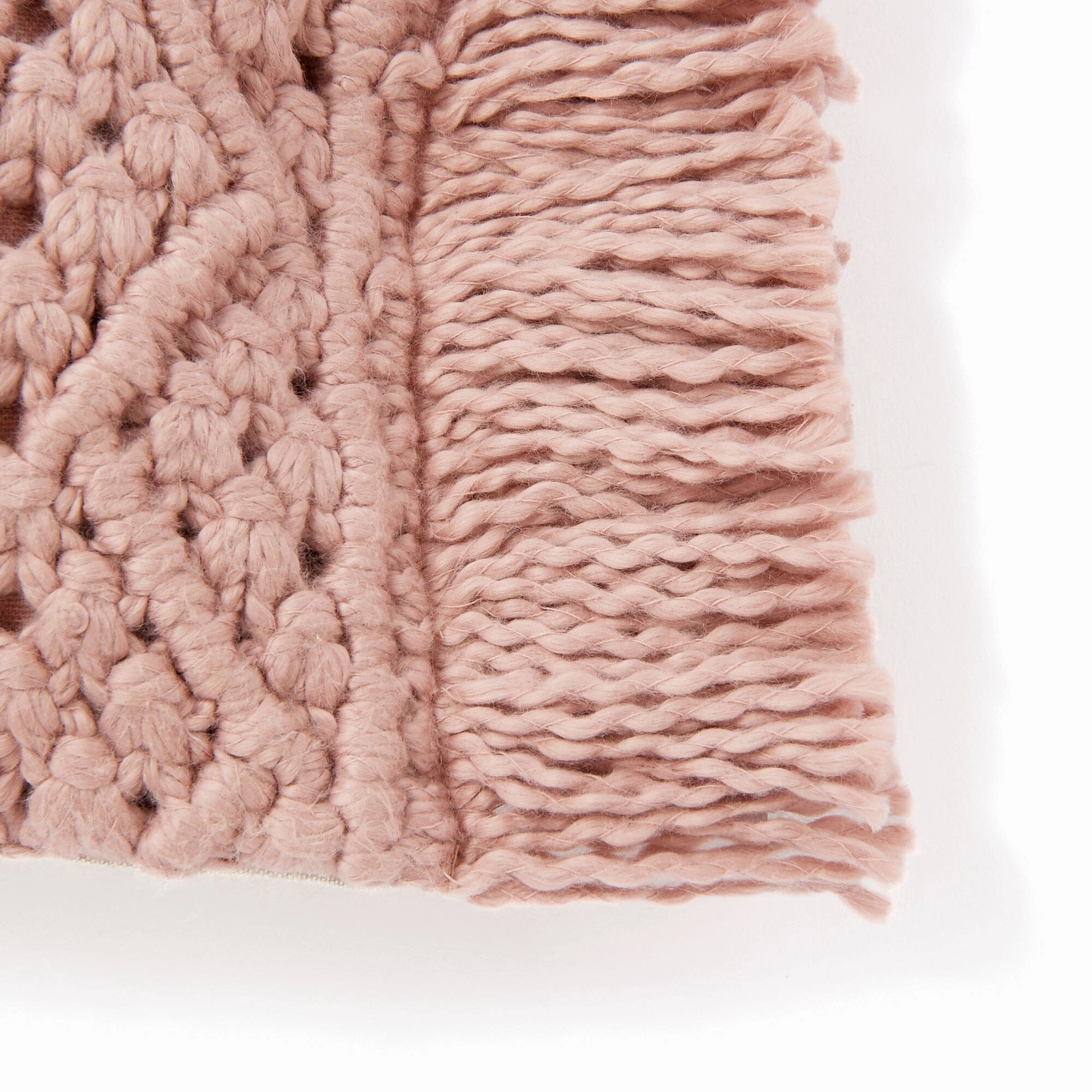 Macrame Cushion Cover 400 x 250 Pink