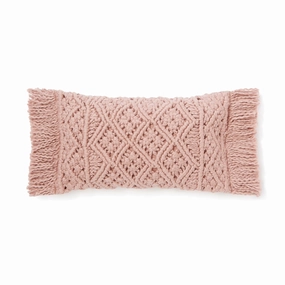 Macrame Cushion Cover 400 x 250 Pinkbedding sets ,throw blankets 