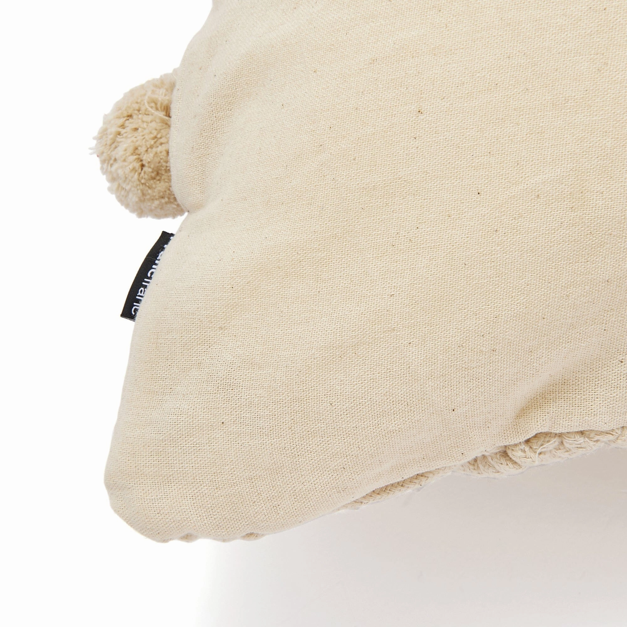 Macrame Pompon Cushion Cover 450 X 450 Natural