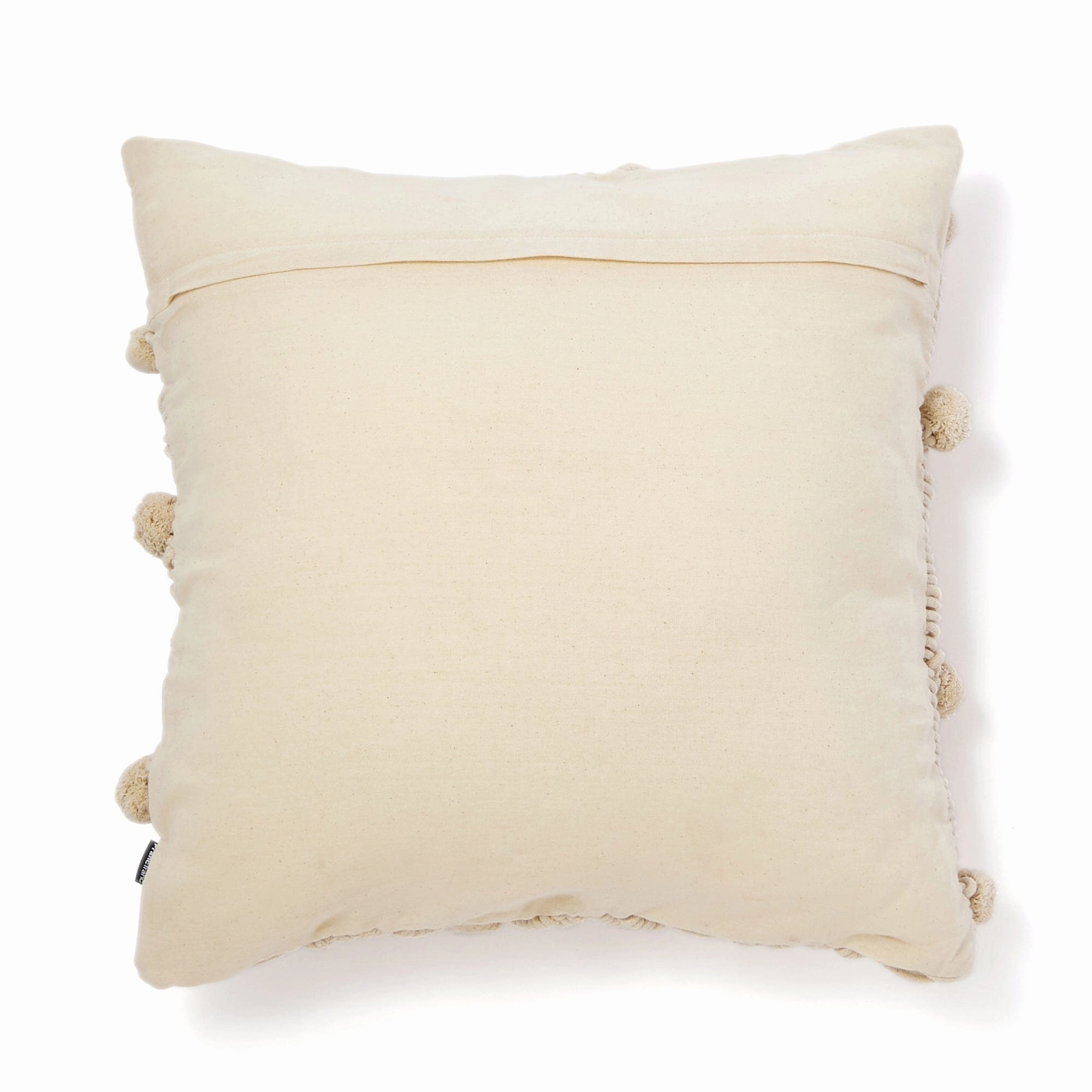 Macrame Pompon Cushion Cover 450 X 450 Natural