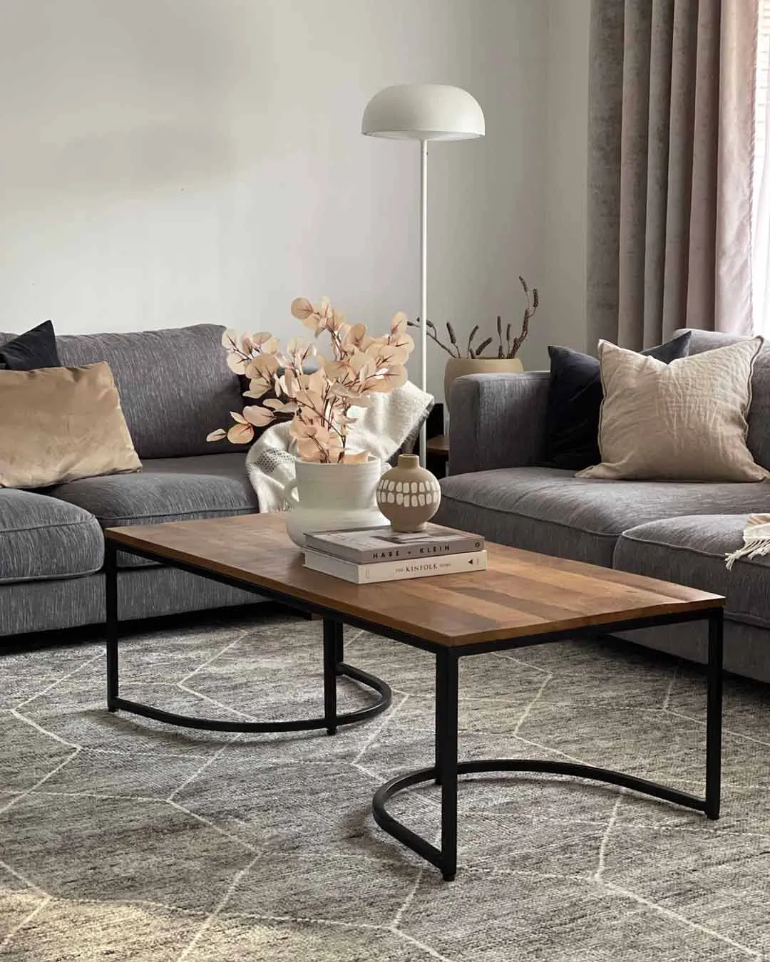 Mae Grey Geometric Rug *NO RETURNS UNLESS FAULTY