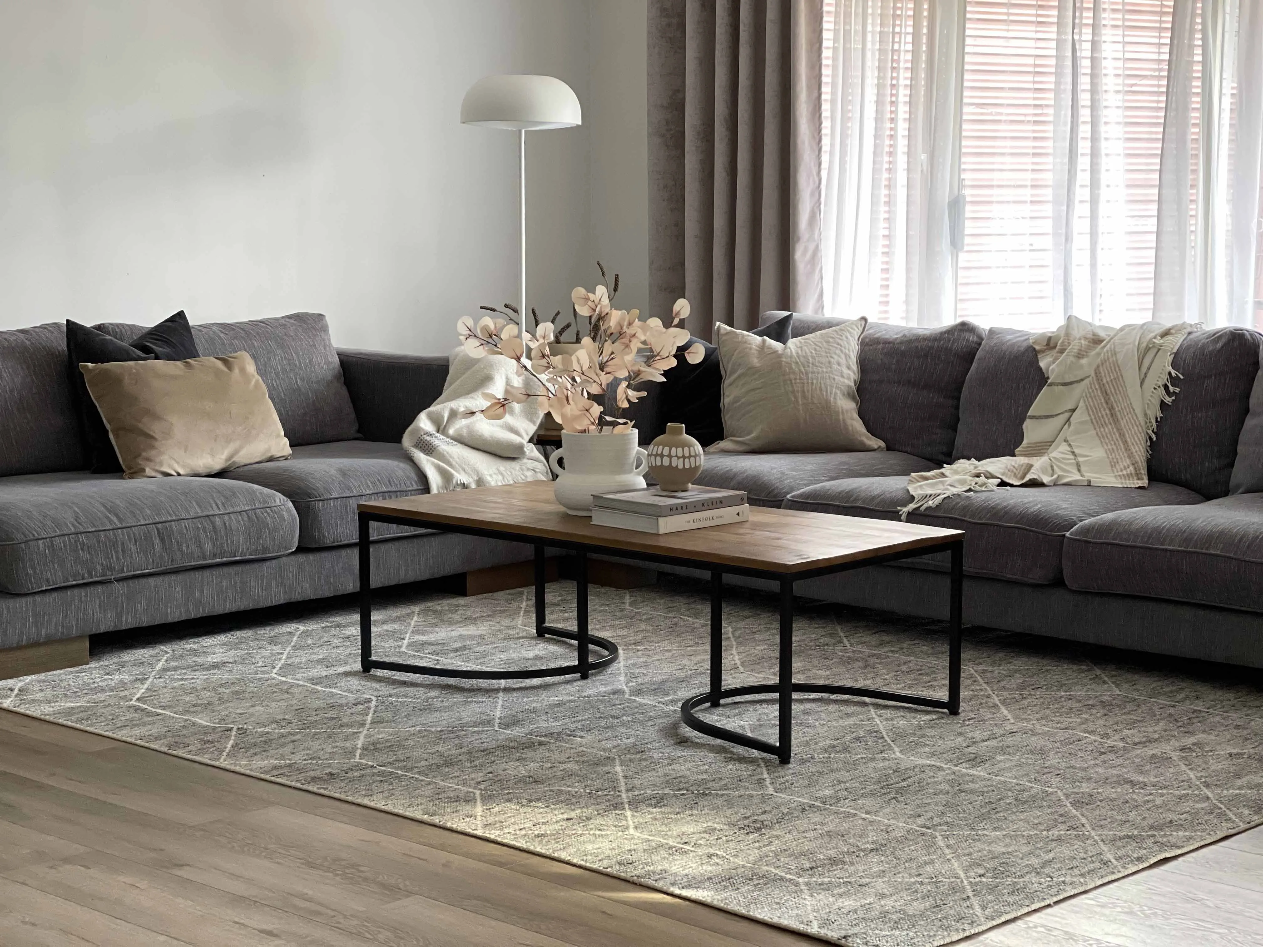 Mae Grey Geometric Rug *NO RETURNS UNLESS FAULTY