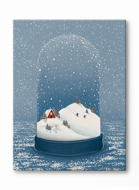Magical Winter Snow Globe, Canvasindoor decorative canvas print
