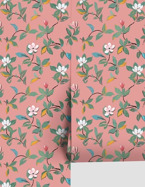 Magnolias Wallpaper by Paule Marrotnordic style wall decor