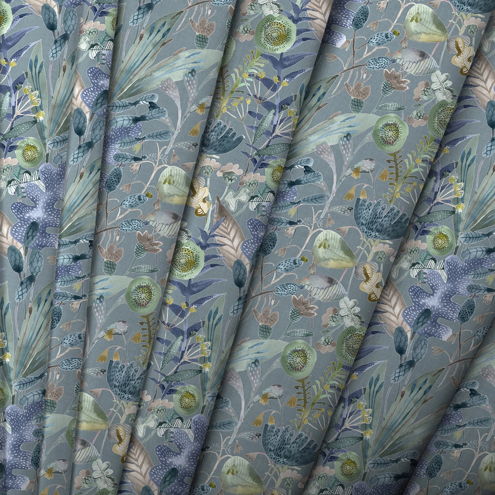 Maizey Printed Cotton Made to Measure Roman Blinds Cornflower