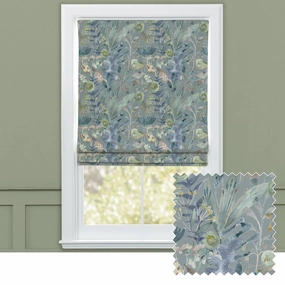 Maizey Printed Cotton Made to Measure Roman Blinds Cornflowerbedding sets ,throw blankets 