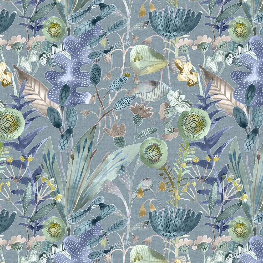 Maizey Printed Cotton Made to Measure Roman Blinds Cornflower