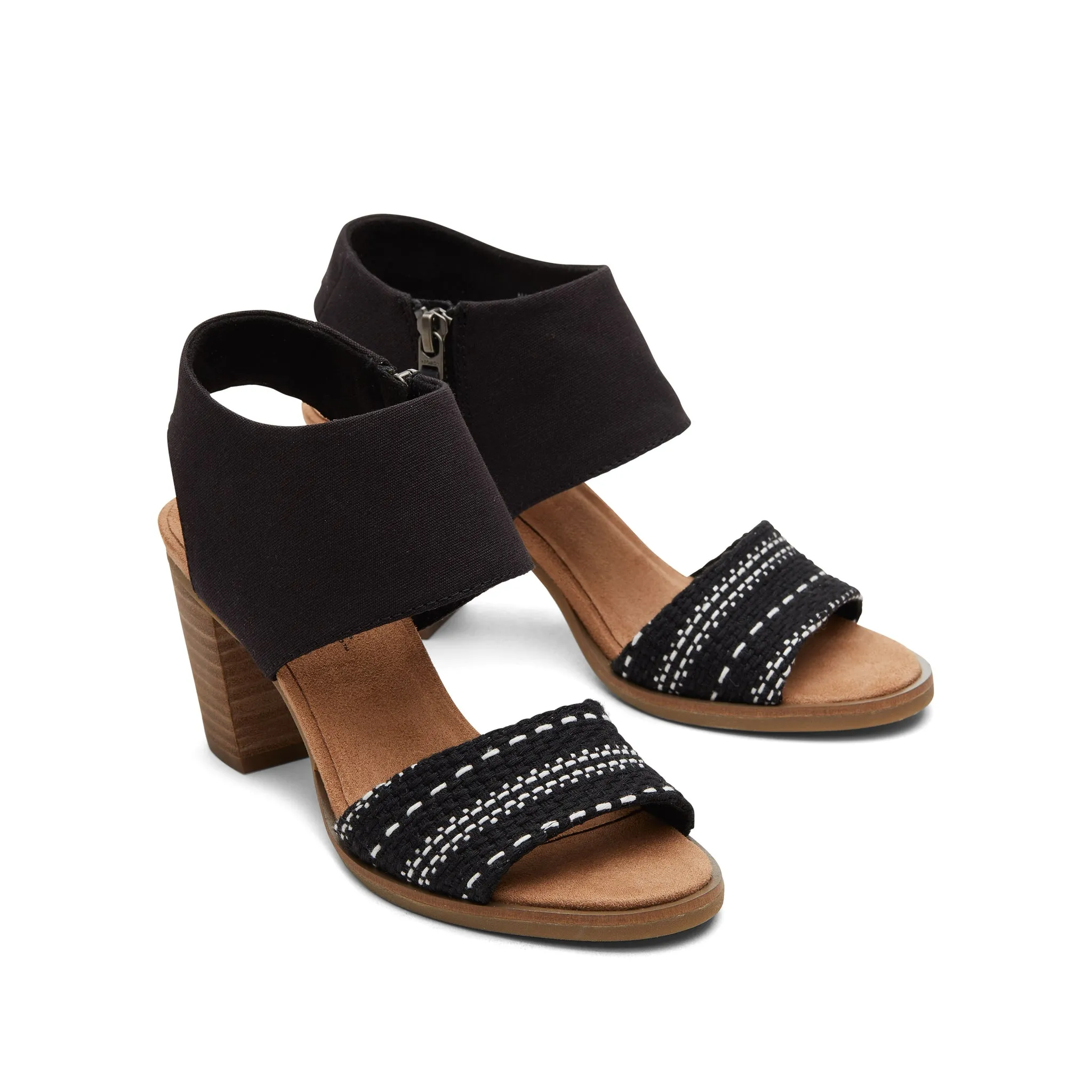 Majorca Black Woven Cutout Sandal