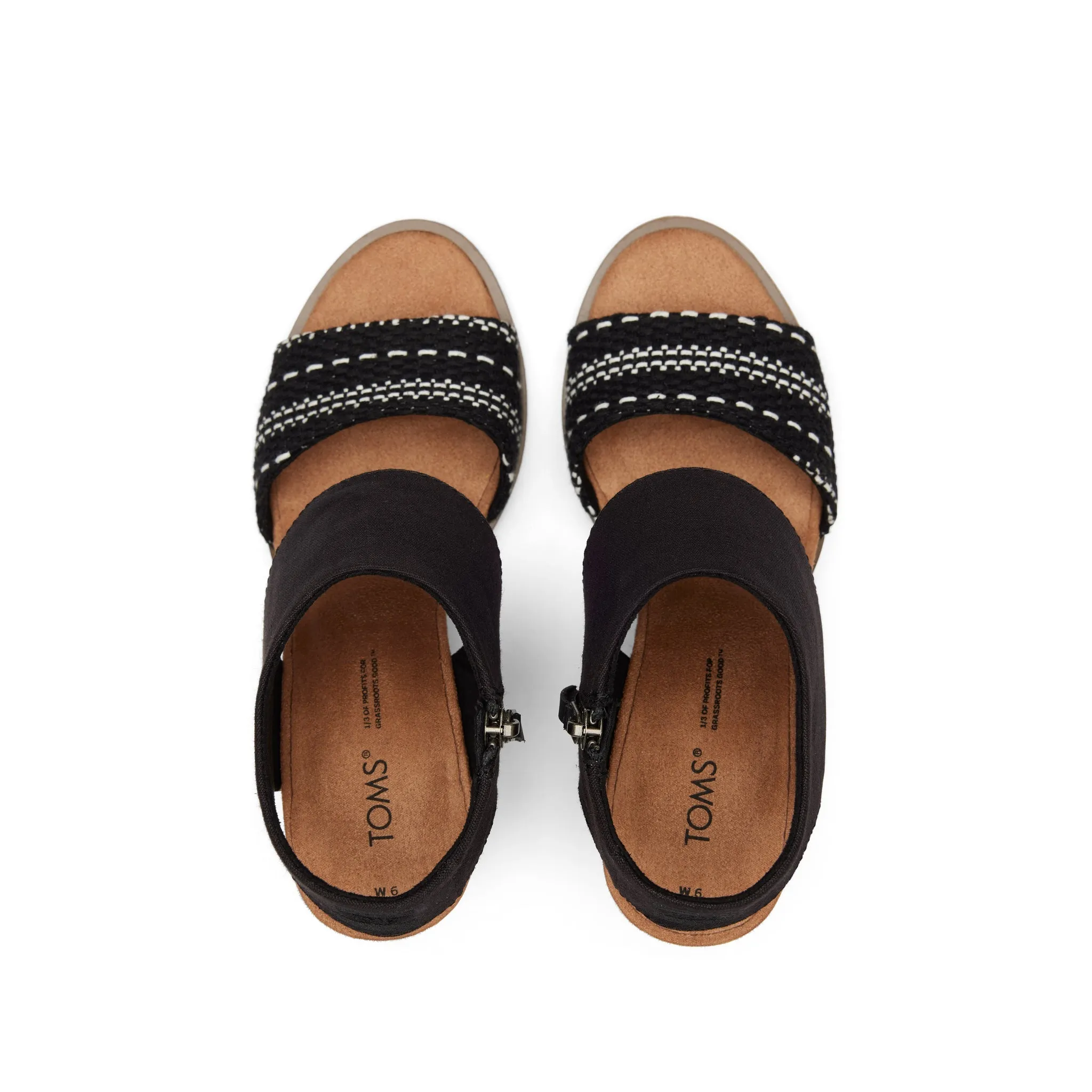 Majorca Black Woven Cutout Sandal