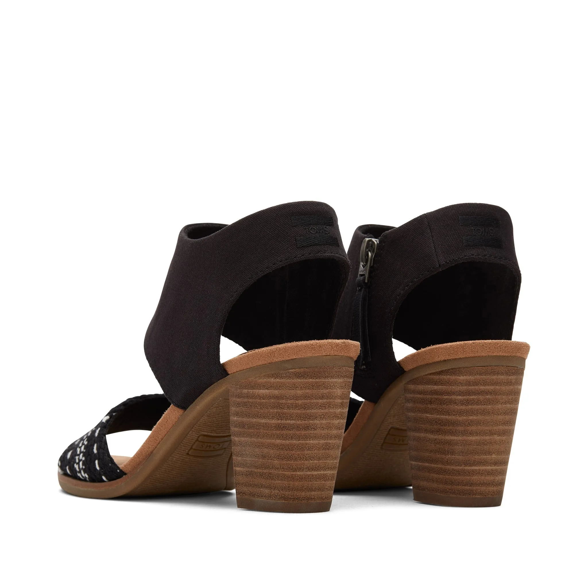Majorca Black Woven Cutout Sandal