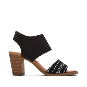 Majorca Black Woven Cutout Sandal