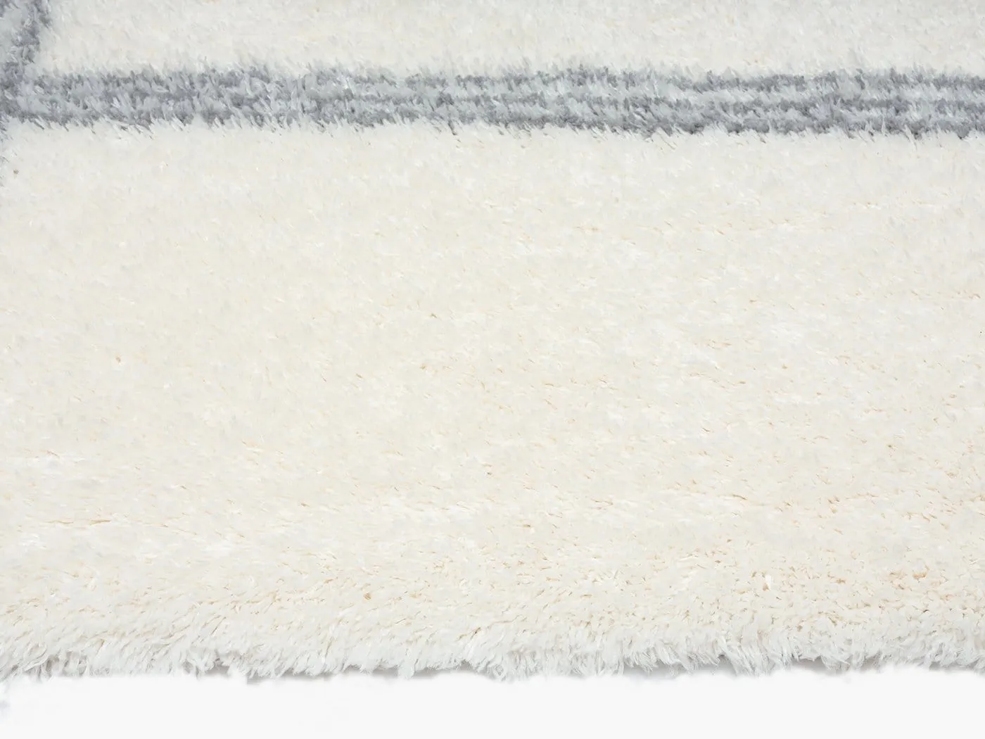 Makara Ivory And Grey Tribal Shag Rug *NO RETURNS UNLESS FAULTY