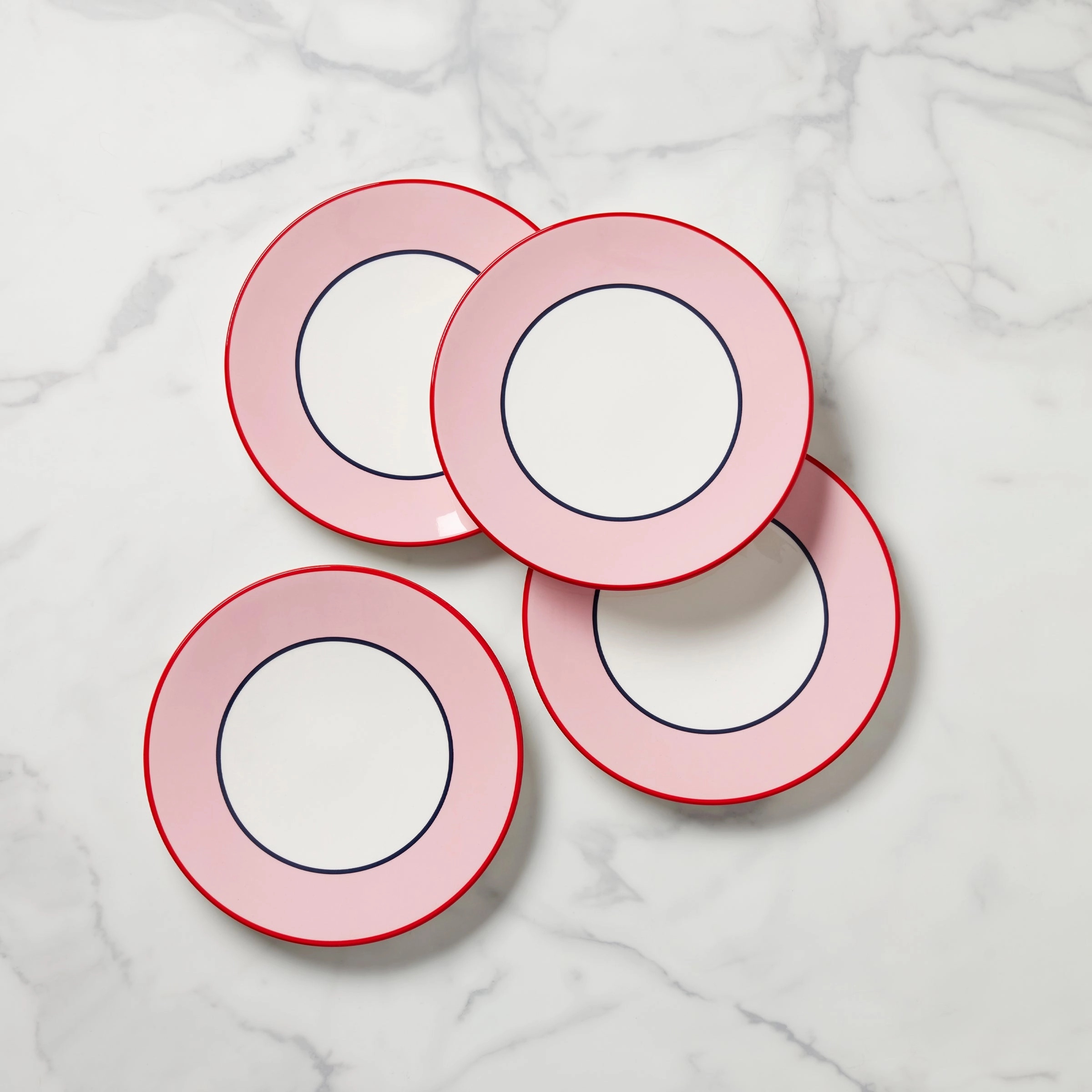 Make It Pop Accent Plates - Set of 4 - Pink/Bluemodern kitchen decor ,kitchen dinner set ,dinnerware 