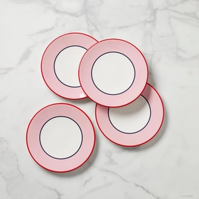Make It Pop Accent Plates - Set of 4 - Pink/Bluemodern kitchen decor ,kitchen dinner set ,dinnerware 