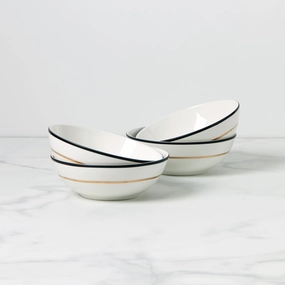 Make It Pop All-Purpose Bowls - Set of 4 - Black/Goldmodern kitchen decor ,kitchen dinner set ,dinnerware 