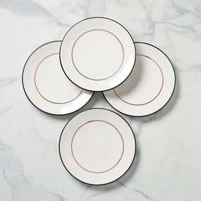 Make It Pop Dinner Plates - Set of 4 - Black/Goldmodern kitchen decor ,kitchen dinner set ,dinnerware 