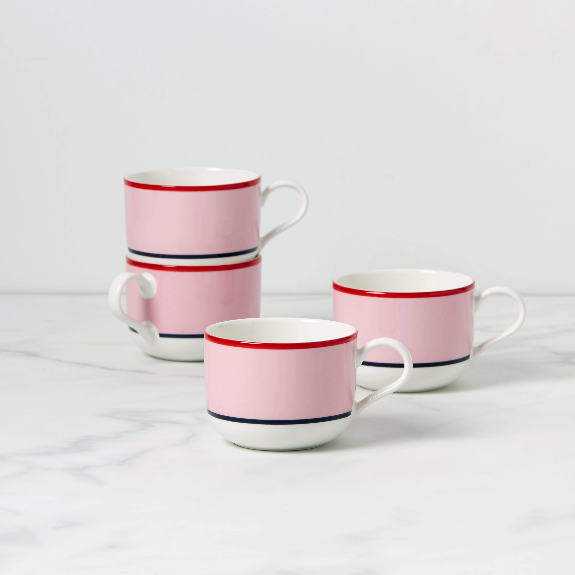 Make It Pop Mugs - Set of 4 - Pink/Blueglass cups ,personalized mugs 
