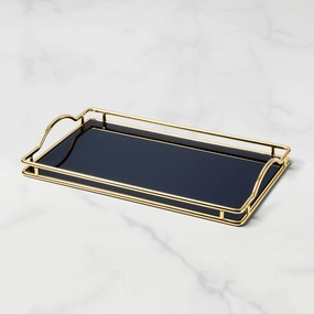 Make It Pop Navy Glass Vanity Trayhome decor ,wall decor 