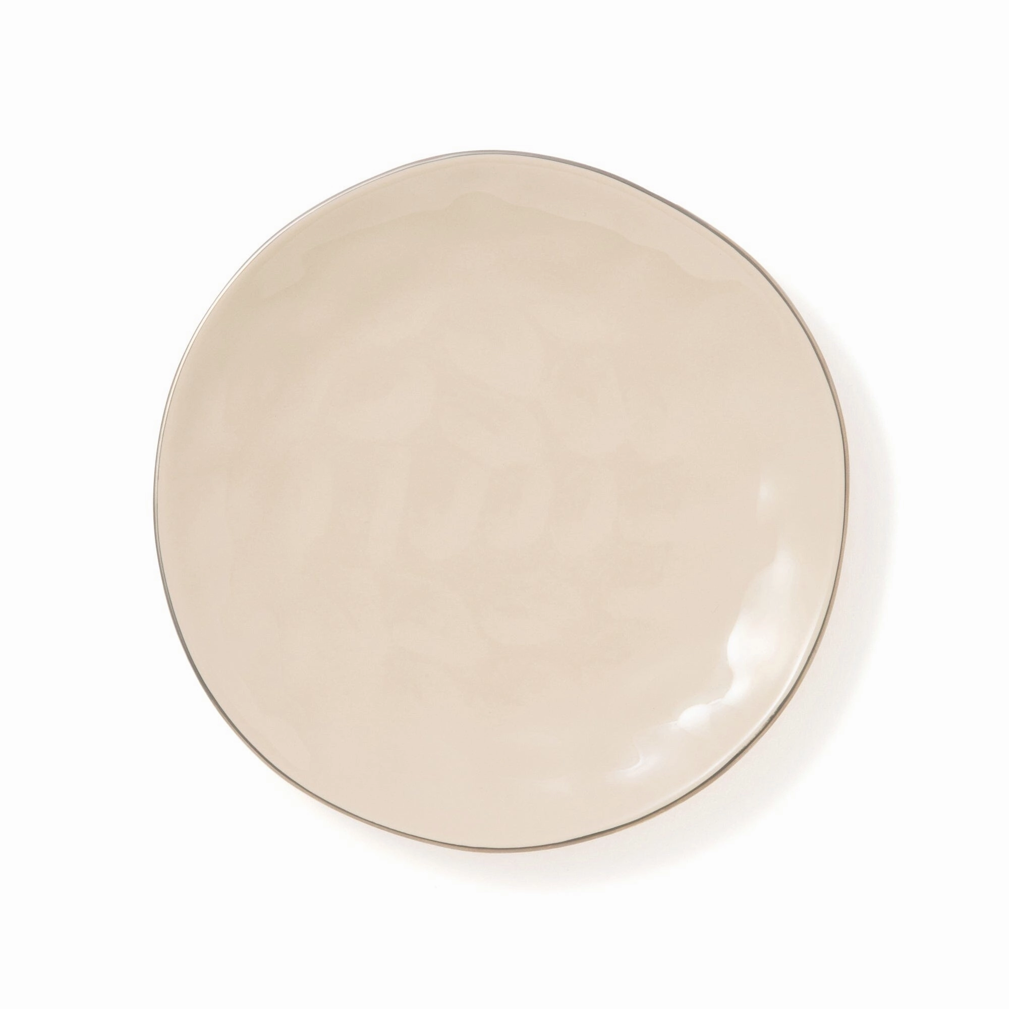 Mallet Plate M Beigehand-painted ceramic bowl