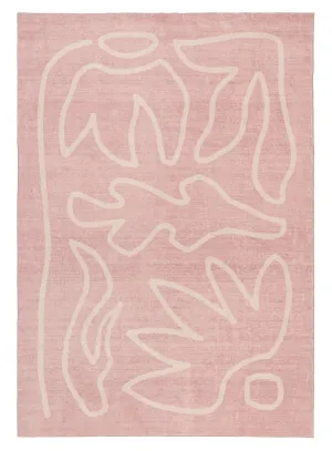 Manuela Purple Hand Drawn Washable Rugmodern color block patchwork rug