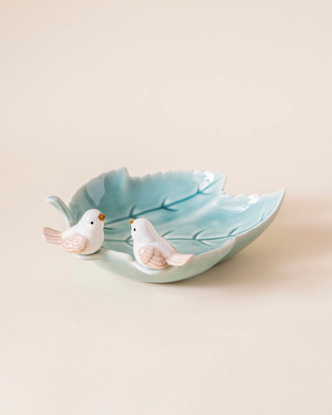 Maple Leaf Ring Dish - Blue