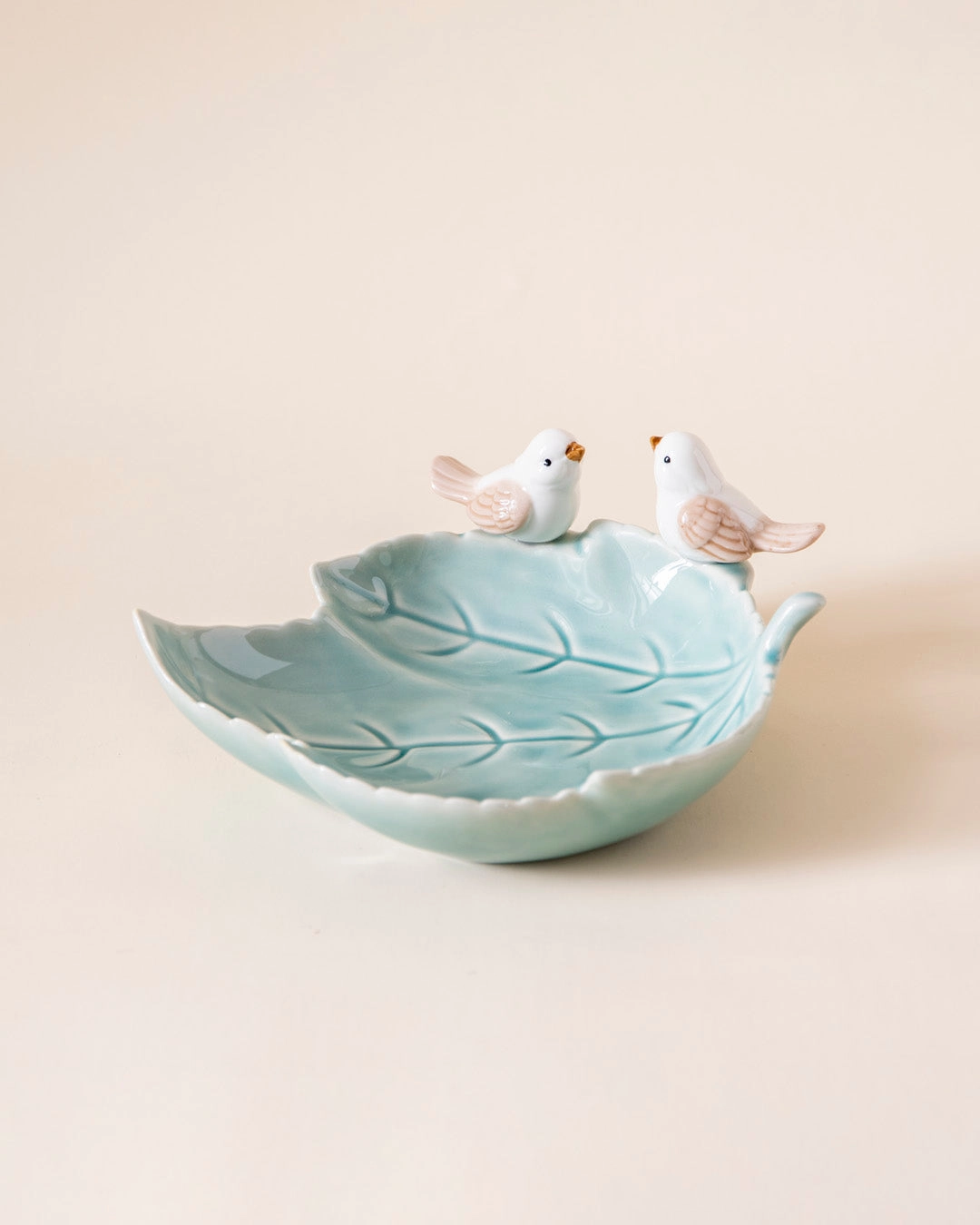 Maple Leaf Ring Dish - Blue