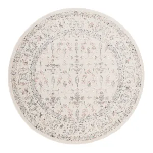 Maplewood Cream and Pink Traditional Round Rugmodern color block patchwork rug
