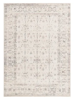 Maplewood Cream and Pink Traditional Rugmodern color block patchwork rug