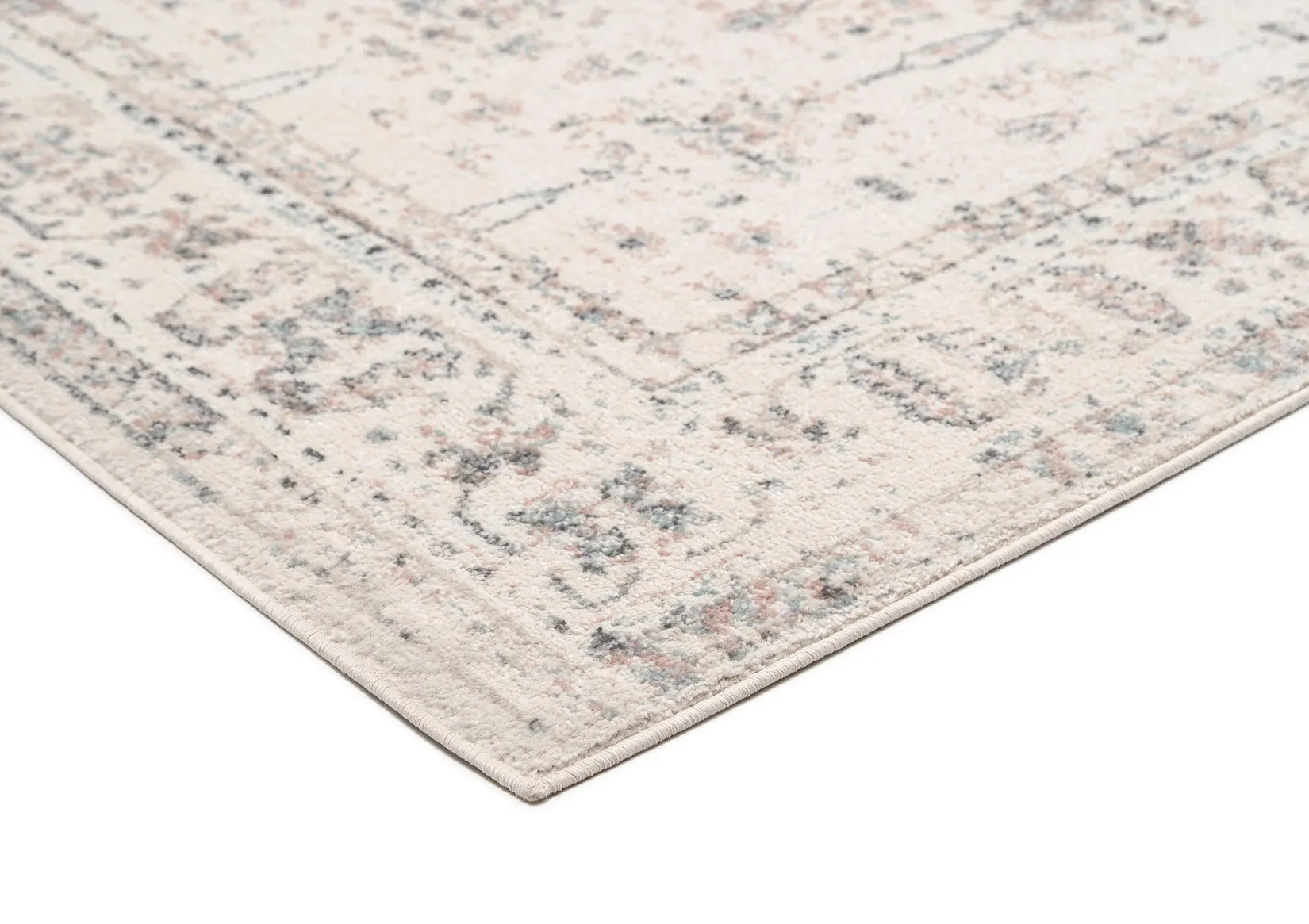 Maplewood Cream and Pink Traditional Rug