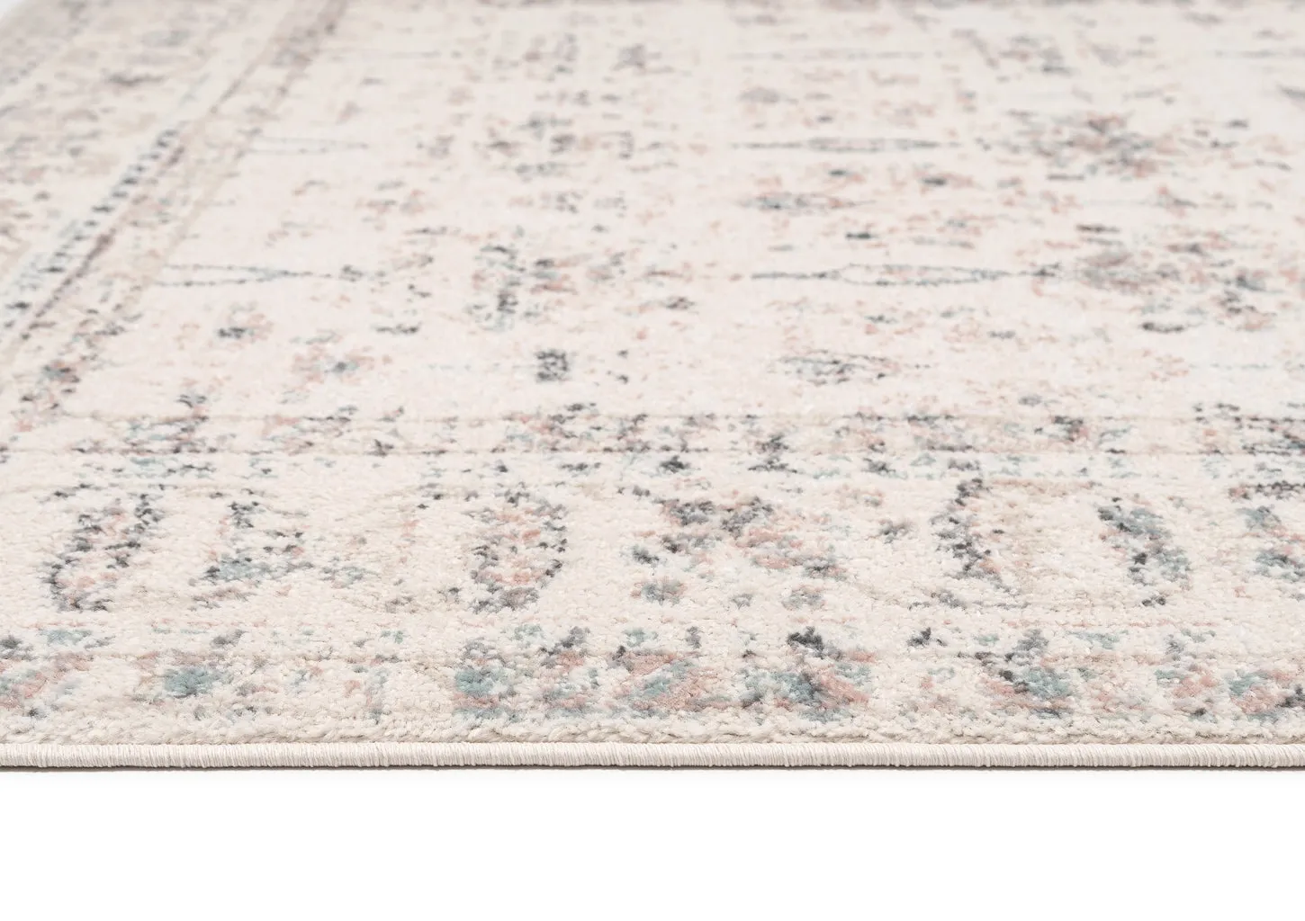 Maplewood Cream and Pink Traditional Rug