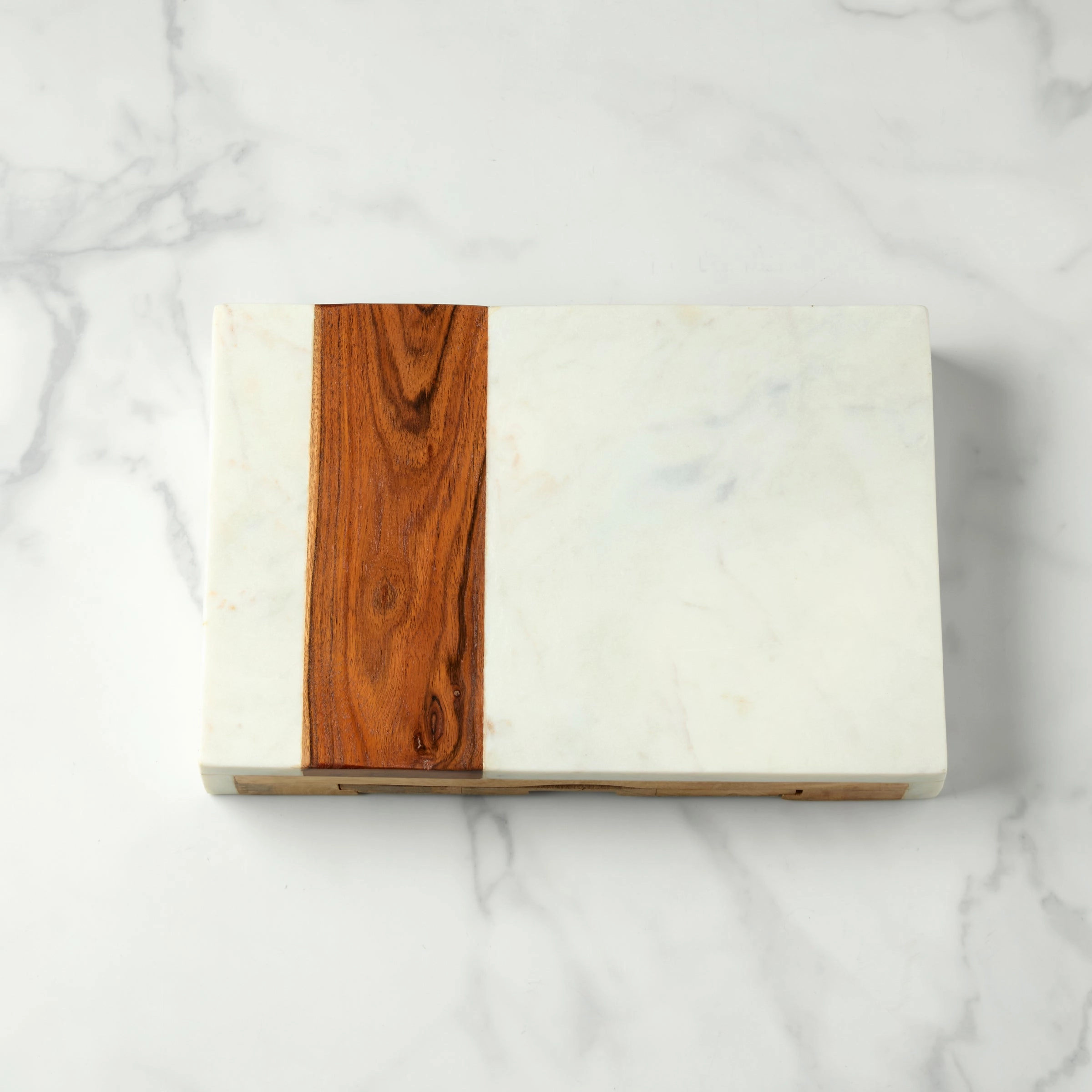 Marble & Wood Serving Board With Cheese Server Set