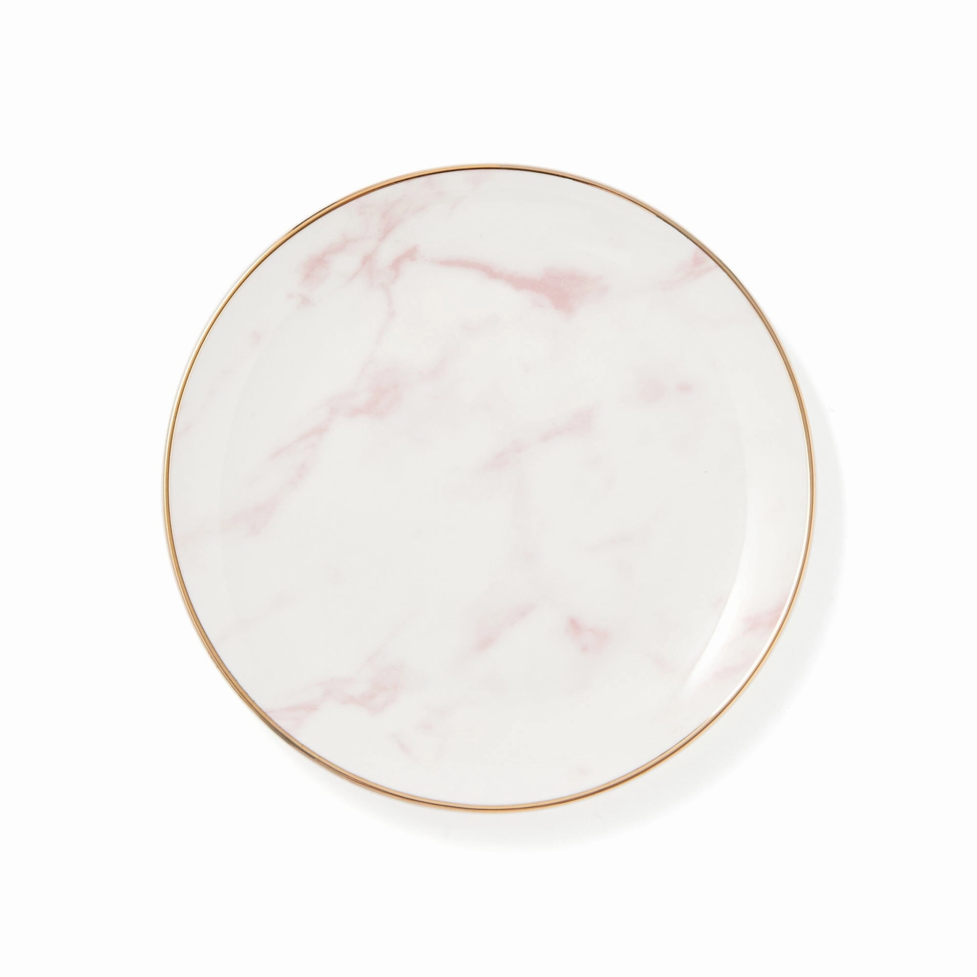 Marble Plate Small Pinkhand-painted ceramic bowl