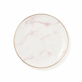 Marble Plate Small Pinkhand-painted ceramic bowl