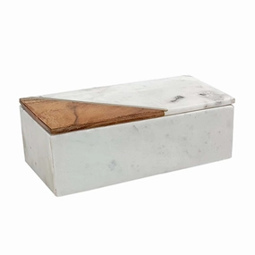 Marble Wood Box - Largenordic style desktop ornaments