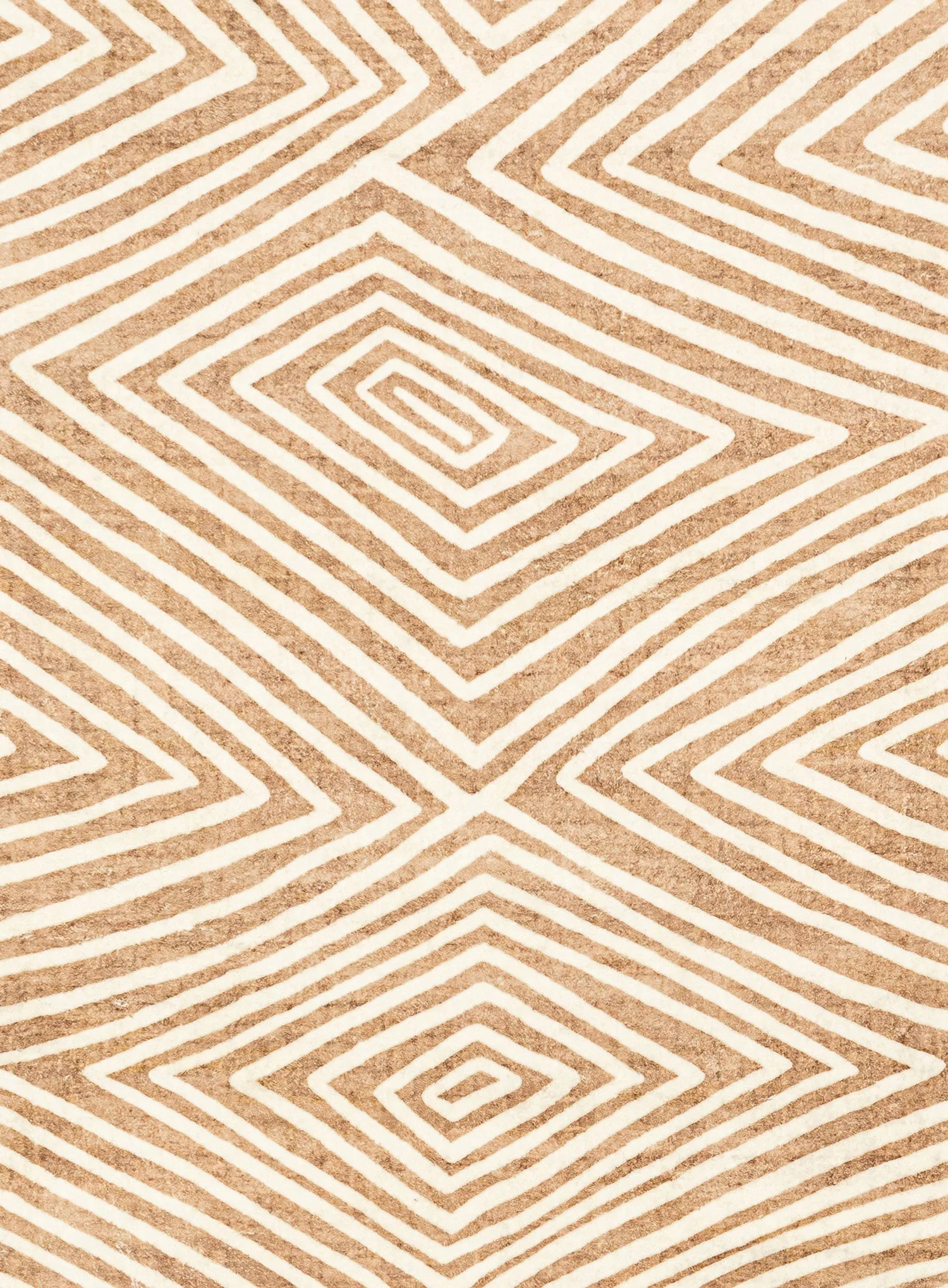 Margaux Brown Beige Diamond Tribal Pattern Washable Rug *NO RETURNS UNLESS FAULTY