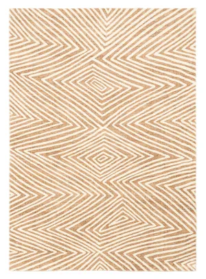 Margaux Brown Beige Diamond Tribal Pattern Washable Rug *NO RETURNS UNLESS FAULTYmodern color block patchwork rug