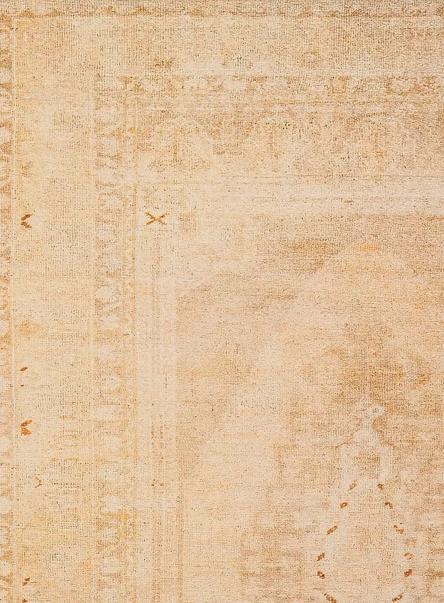 Mariana Cream and Peach Medallion Washable Rug